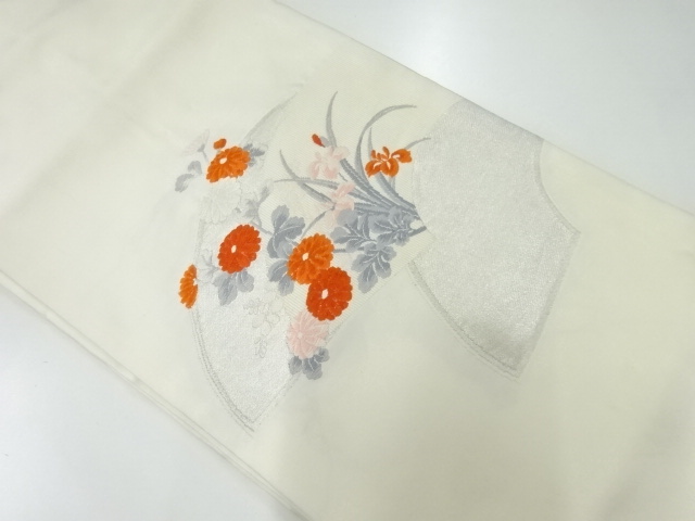 JAPANESE NAGOYA OBI / WOVEN KIKU